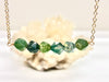 Faceted Moss Agate Six Stone Bar Necklace
