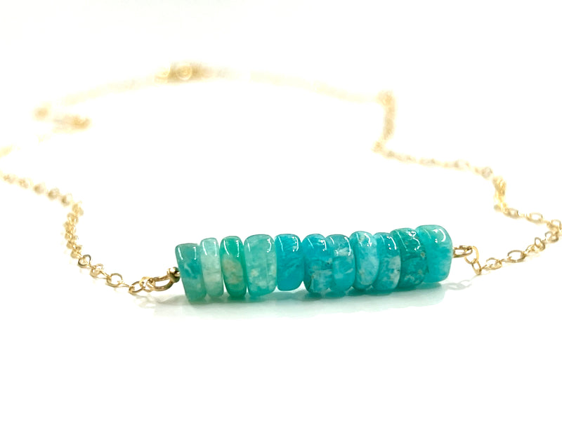 Amazonite Bar Necklace