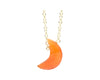 Dainty Carnelian Moon Necklace - Sacral Chakra Healing Necklace