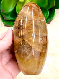 Golden Healer Freeform 107mm QP- Hematoid Quartz - Solar Plexus Chakra Stone