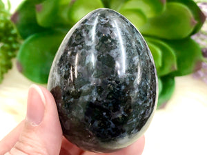 Indigo Gabbro Mystic Merlinite Crystal Egg 60mm QN