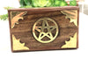 Pentacle Wooden Box Brass Inlay