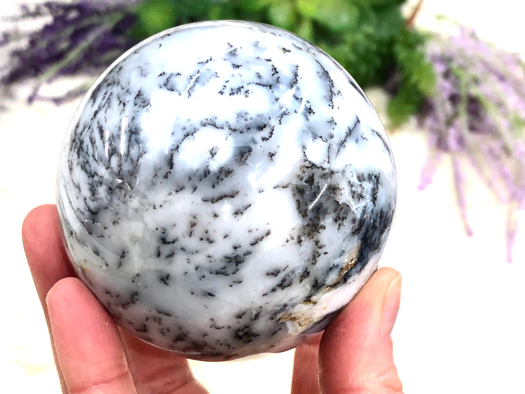 Dendritic Agate Sphere 74mm (BQ)