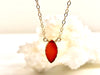 Gold Electroplated Carnelian Marquise Necklace - Sacral Chakra