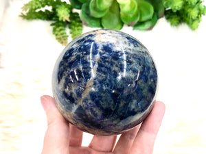 Sodalite Stone Rock Crystal Sphere 77mm IB