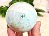 Blue Aragonite Caribbean Calcite Sphere 60mm EO