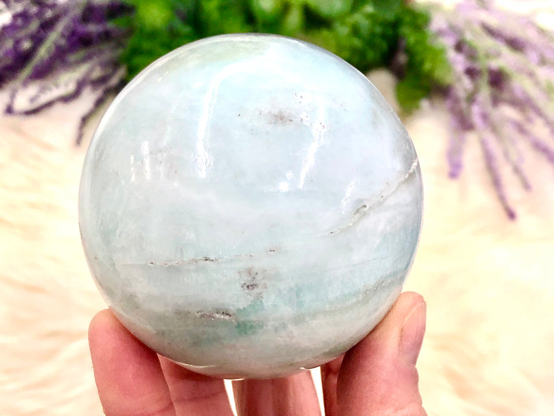 Caribbean Calcite Sphere 68mm (CF)