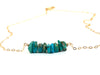 Genuine Raw Turquoise Bar Necklace-- Sagittarius & December Birthstone