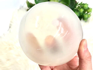 Selenite Satin Spar Crystal Stone Ball Sphere 98mm  (CG)