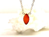 Gold Electroplated Carnelian Marquise Necklace - Sacral Chakra