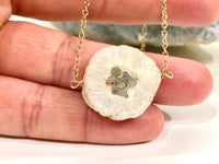 Solar Quartz Bar Necklace - April Birthstone Jewelry