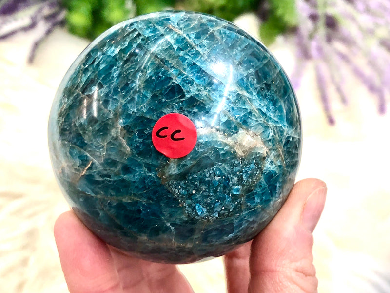 Blue Apatite Sphere 67mm (CC)