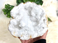 Snow Quartz White Sugar Geode Raw 155mm ER