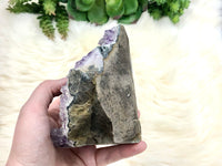 Raw Amethyst Standing Freeform Cluster 114mm IH