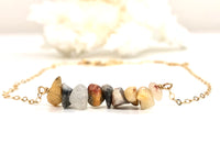 Crazy Lace Agate Bar Necklace