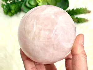 Rose Quartz Crystal Sphere 77mm DU