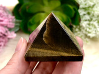 Tiger Eye Pyramid 41mm WL - Solar Plexus Chakra Stone