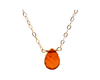 Gold Electroplated Carnelian Drop Necklace - Sacral Chakra