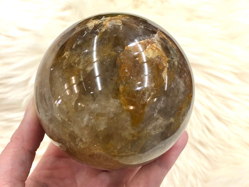 Hematoid Quartz Golden Healer Sphere 81mm IQ