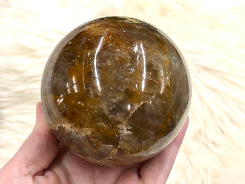 Hematoid Quartz Golden Healer Sphere 81mm IQ