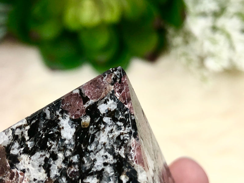 Garnet in Matrix Pyramid 50mm WK - Root Chakra Stone - January Birthstone