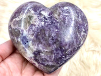 Lepidolite and Smoky Quartz Heart 97mm FI