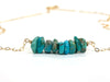 Genuine Raw Turquoise Bar Necklace-- Sagittarius & December Birthstone