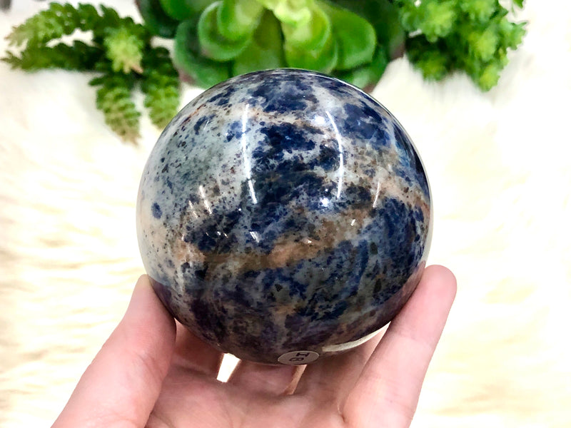 Sodalite Stone Rock Crystal Sphere 77mm IB