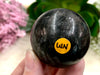 Garnet in Arfvedsonite 44 mm Sphere WN - Throat & Root Chakra Stone