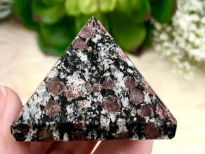 Garnet in Matrix Pyramid 50mm WK - Root Chakra Stone - January Birthstone