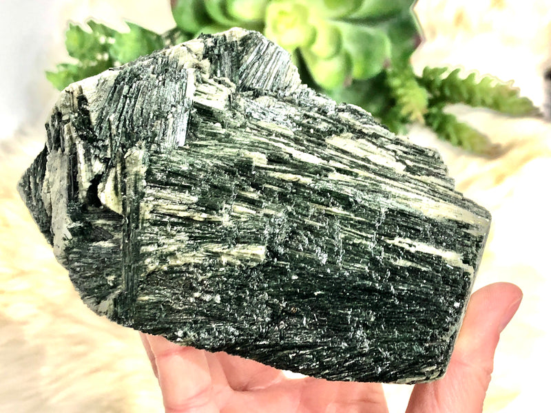 Raw Green Tourmaline Specimen 132mm EH