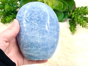 Blue Calcite Freeform Stone 116mm FR